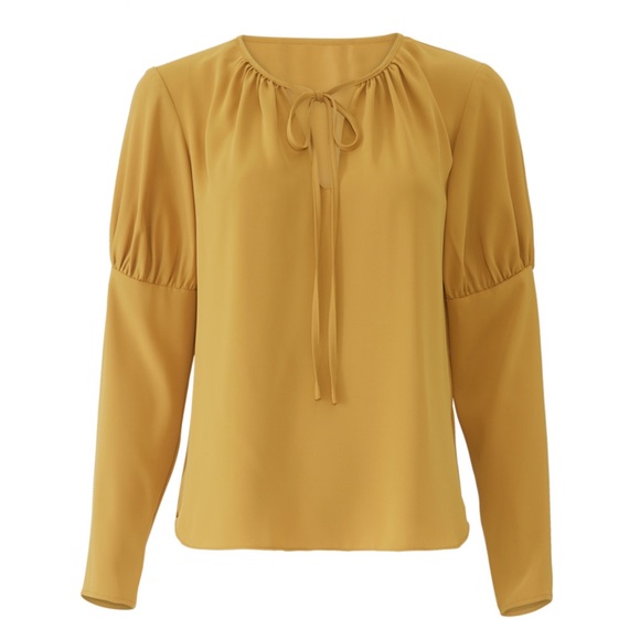 AMANDA UPRICHARD • Golden Mustard Melanie Top - Picture 1 of 11